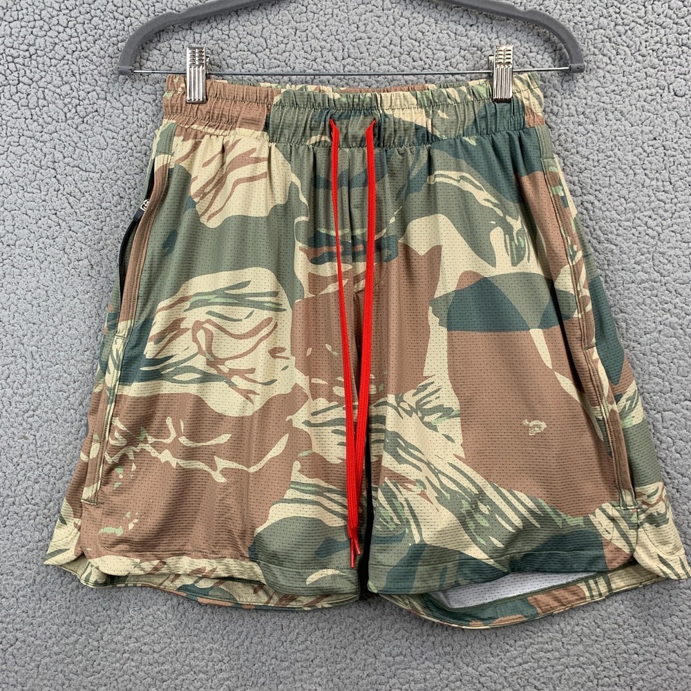 Savage Tacticians Camo Lined Shorts Sav-Tec Elastic Waist Pockets Skull Mens L